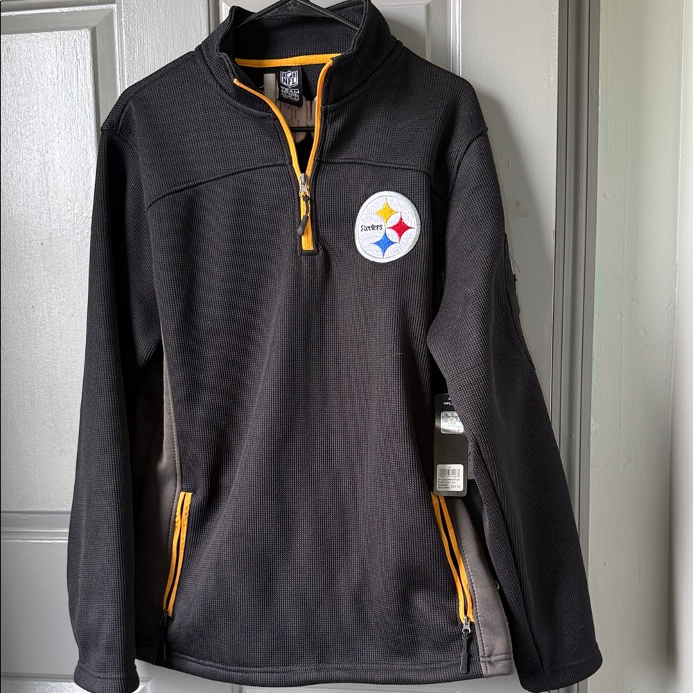NFL Pittsburgh Steelers Black Unisex Pullover with Yellow Accents